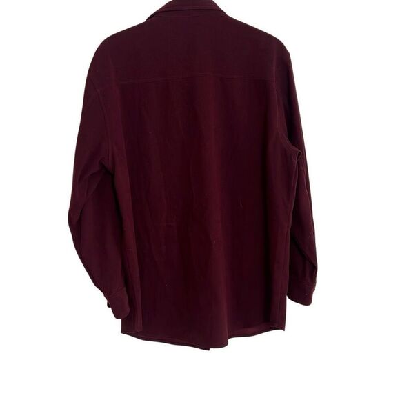 Bill Blass Stretch Pockets Long Sleeve Button Down Shirt Maroon Size Large - Picture 8 of 8